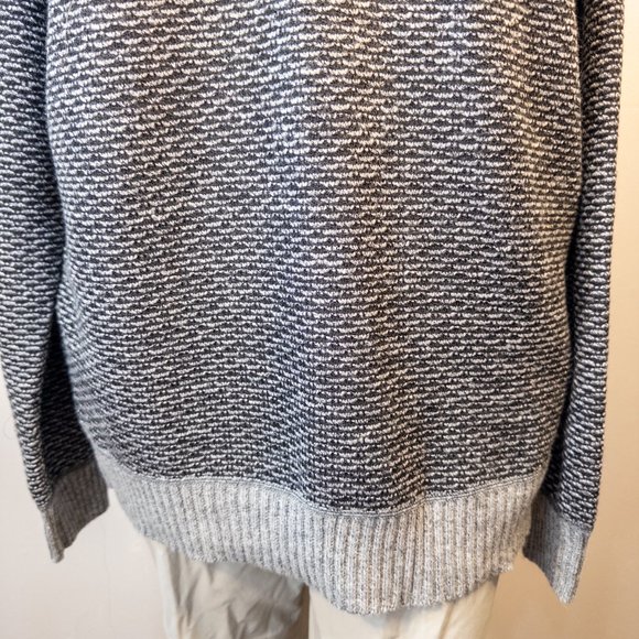 Whipper In Mens Size XXL Sweater Black Grey Knit Grandpacore New Zip Mockneck - Picture 8 of 11